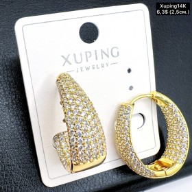 Сережки Xuping14К 10479 (2,5 см.)